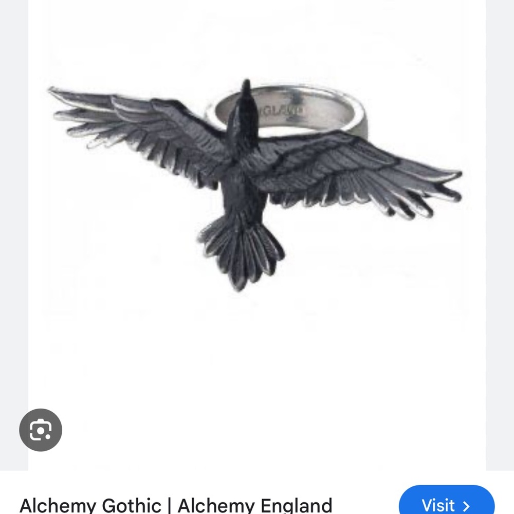 Alchemy Gothic Raven Ring 8